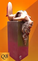 Buy Art Deco Bronze Figurine Sculpture Statue Nude Erotic Lady Hot Cast Figure • 239.95£