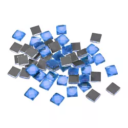 Buy 55pcs Mosaic Tiles, 13 Faces Glitter Crystal Glass Pieces Blue 1 X 1cm • 5.79£