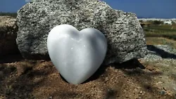 Buy Eternal Love Symbol: Snow-White Marble Heart Sculpture - Romantic Gift, 15 Cm • 102.95£