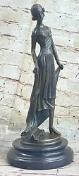 Buy Handmade Flapper Girl By Kassin Hot Cast Bronze Masterpiece Statue Classic Art • 103.26£