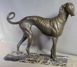 Buy Elegant Antique Art Deco Bronze Sculpture Dog Saluki Madeleine Fish Park Vintage • 855.61£