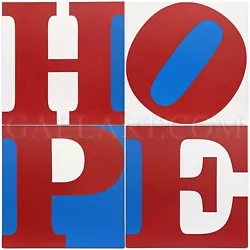 Buy Robert Indiana  Hope (r/w/b)  2008 | Signed Oil And Silkscreen On Canvas 72x72  • 751,077.20£