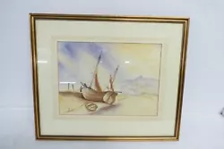 Buy Art Watercolour Joseph Spark Painting Jays End Old Rye Sussex ? Beach Boat • 39.99£