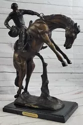 Buy Bronco Twister Bronze Metal Cowboy Sculpture By Remington 20 X 20 Large • 394.31£