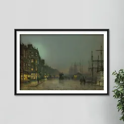 Buy John Atkinson Grimshaw - Liverpool Lights (1881) Photo Poster Painting Art Print • 6.50£