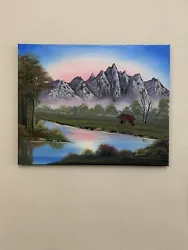 Buy Original Oil Painting 16x20 “Steep Mountain”Art/Landscape (Bob Ross Inspired) • 82.69£