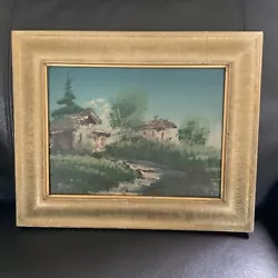 Buy Beautiful   Wooden Framed Oil Painting  “scenery ”  10.5” Tall. X 11.5” Long • 14.99£