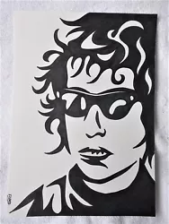 Buy A4 Art Marker Pen Sketch Drawing Bob Dylan Hair & Sunglasses Poster A Stylised 2 • 15£