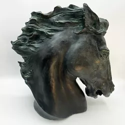 Buy Vintage 70s  Flaming Mane  Horse Head Cast Sculpture - James Killian Spratt • 544.31£