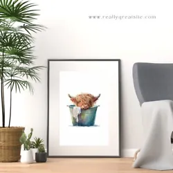 Buy Highland Cow A4 Print Picture Poster Wall Art Home Decor Unframed Gift New  • 5£