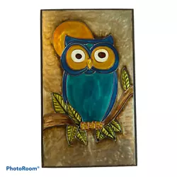 Buy Aniga Art Owl Metal On Wood Art Work 7 X12  • 28.44£