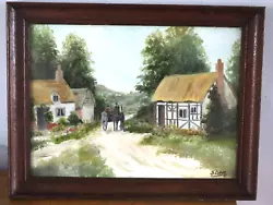 Buy Frramed Oil On Board Painting On The Clay Home Horse And Cart • 9.99£