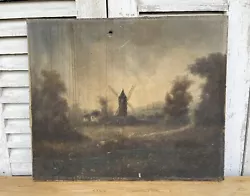 Buy Haunting French Oil On Canvas, Country Scene, Signed, Vintage, Old, Painting • 84.99£