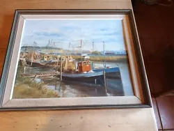 Buy Fisher Fleet Fishing Kings Lynn Jill Ilett Original Oil On Board Norfolk  • 40£