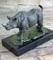 Buy Signed Dali Rhinoceros African White Rhino Bronze Sculpture Figurine Figure SALE • 83.41£