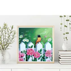 Buy Acrylic Picture Original Bird Flowers Acrylic Painting Flowers • 63.11£
