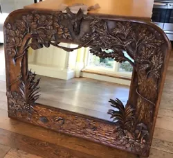 Buy Beautiful Hand Carved Mirror (UK) J Smythe-Lake Scene-Pre Loved-VG++ 46” W 40  H • 1,550£