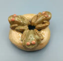 Buy Sculpture Frog Ornament Home Decor Animal Statue Art Ceramic OOAK • 15£