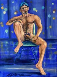Buy Original Gay Culture Male Interest Nude Portrait Art Oil Painting Daniel W Green • 237.67£