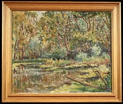Buy Fernand Laval ( 1866-1966) Signed  French Post Impressionist Oil - Autumn Forest • 33.08£