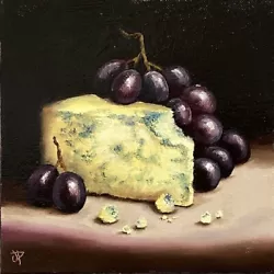 Buy Jane Palmer Art Original Still Life Oil Painting Framed , Stilton And Grapes • 295£