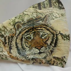 Buy Tiger In The Woods. Bone Art Painting On Bone Signed By Artist 12.5  Long,7 Tall • 124.48£