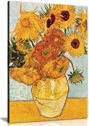 Buy Van Gogh Sunflowers Canvas Wall Art Picture Print • 19.99£
