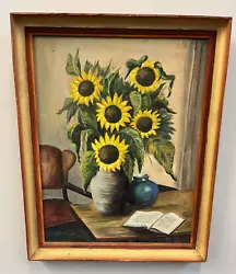 Buy Sunflowers Oil Painting. Willy Kruger '46 • 99£