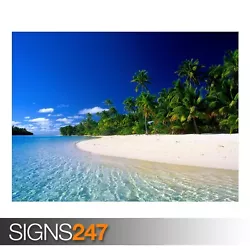 Buy COOK ISLANDS (3309) Beach Poster - Picture Poster Print Art A0 A1 A2 A3 A4 • 1.10£