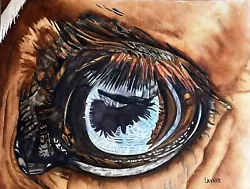 Buy Original Horse Eye Watercolor Painting • 354.37£