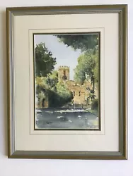 Buy Eric Thompson Gilling West Church North Yorkshire Watercolour Signed • 40£