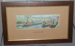 Buy Silk Painting Of Canal Boats From United Kingdom • 16.50£