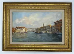 Buy Phyllis May Morgans - Oil Painting - Grand Canal & Rialto Bridge Venice Italy • 550£