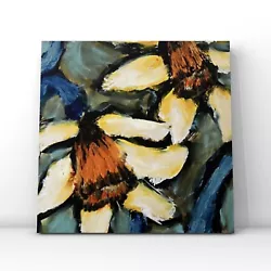 Buy Abstract Daffodils Oil Painting On Canvas Daffodil Flower Artwork Made To Order • 80.20£