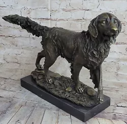 Buy Signed Dog Garden Bronze Sculpture Figurine Statue Art Statue Free Shipping • 188.53£