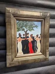 Buy JACK VETTRIANO Interest Dancing Couples Tango Salsa Original Framed Painting • 162.50£