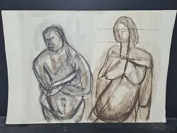 Buy Double Sided Manor Of Henry Moore Gouache And Wash On Paper Figurative Study • 25£