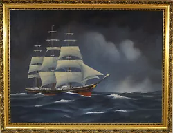 Buy John Coward  Original Oil Painting  The Clipper Ship Flying Clouds  1968 • 1,417.49£