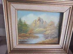 Buy Framed Oil Painting  Of A Mountain Stream Signed  • 12£