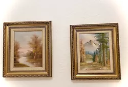 Buy Two Gilt Framed Old Original Oil On Canvas Paintings - Signed • 20£