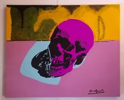 Buy Andy Warhol Oil On Canvas Painting Signed Skull • 521.61£