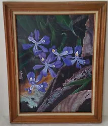 Buy Oil Painting Of Hyper Realistic Wild Iris By Carmen Clowdus California Artist • 1,439.79£