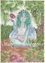 Buy Print By Hannah Penlington, Butterfly Fairy, Art, Fantasy Story Painting • 4.99£