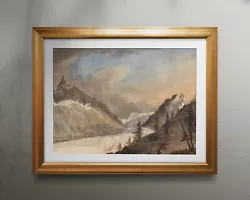 Buy Chamonix Sea Of Ice Vintage Landscape Poster Print - Famous Paintings | 024 • 2.49£