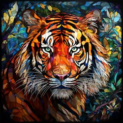 Buy Paint By Numbers Kit DIY Oil Art Tiger Picture Home Wall Decoration 40x40cm • 12.83£
