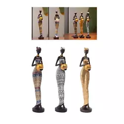 Buy African Figurine Centerpiece Women Statue For Living Room Hotel Bedroom • 19.07£