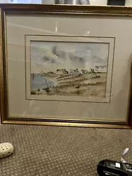 Buy G.WILLIS Scenic Moored Boats Landscape Original Watercolour Painting Signed • 14.50£