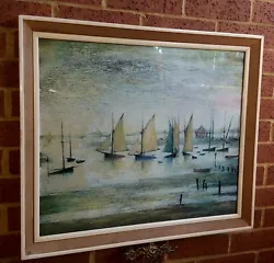 Buy L S Lowry Framed Vintage Picture With Glass Panel Boats Coastal Scene Seascape  • 112.50£