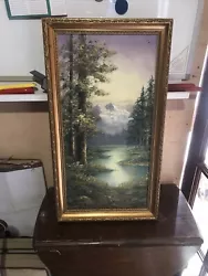 Buy Vintage Oil Painting Landscape And Mountains  • 15£
