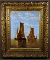 Buy 19th Century Oil Painting Venice Canal Scene Of Boats On Water By J.A.E Jacobs • 5,906.21£